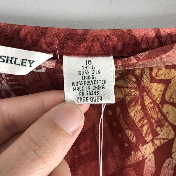 Laura Ashley Size 16 Rich Sweeping Silk Flirty Art-to-Wear Print Skirt A-Line - Picture 14 of 16
